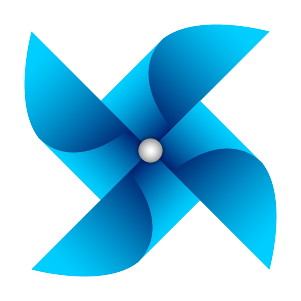 Blue pinwheel